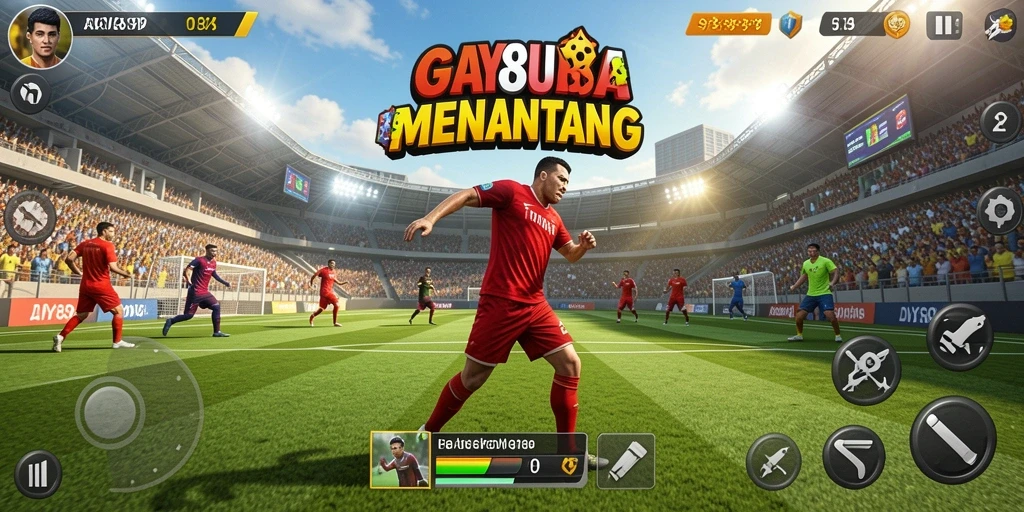 Tampilan gameplay AYU89 dengan aksi olahraga mendebarkan.