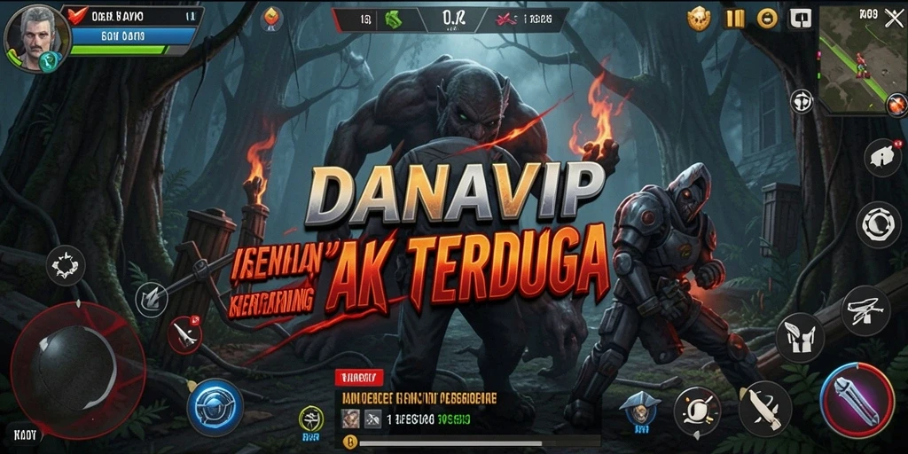 Screenshot utama DANAVIP menampilkan suasana Horror yang mencekam.