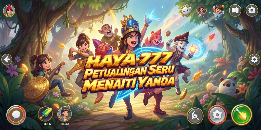 Tampilan gameplay HAYA777 dengan pemandangan petualangan yang memukau.