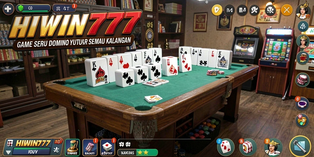 Tampilan screenshot gameplay HIWIN777 dengan aksi seru permainan Domino.