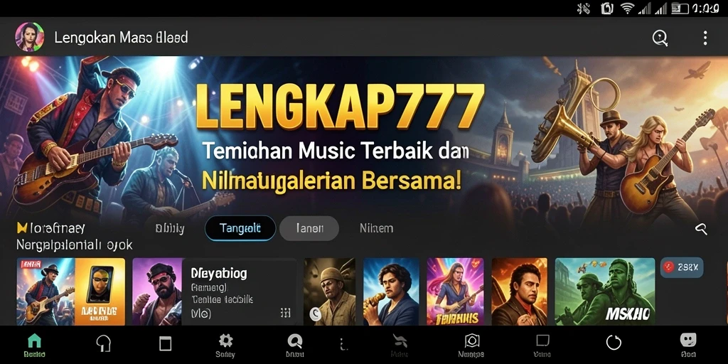 Tampilan menarik dari gameplay dan interaksi musik di LENGKAP777.