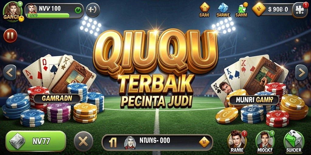Tangkapan layar gameplay QiuQiu yang seru di NV77.